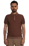 Resim Kahverengi Kısa Kol Polo Yaka T-Shirt