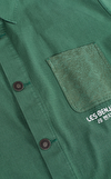 Resim Yeşil Marka Logolu Kısa Kollu Pamuk Gömlek