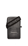 Resim Siyah Kauçuk Çapraz Askılı Telefon Çantası