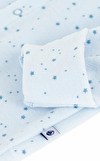 Resim Bebe Mavisi Yıldız Detaylı Uzun Kol Bebe Yaka Pamuk Unisex Ayaklı Tulum