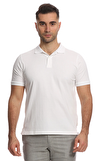 Resim Beyaz Kısa Kol Polo Yaka Pamuklu T-Shirt