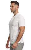 Resim Beyaz Kısa Kol Polo Yaka Pamuklu T-Shirt