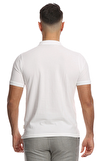 Resim Beyaz Kısa Kol Polo Yaka Pamuklu T-Shirt