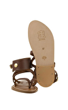 Resim Kahverengi Deri Soulier x K.Jacques Sandalet