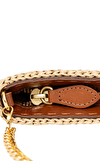 Resim Camel Marka Logolu Hasır Clutch