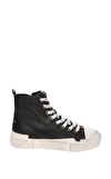 Resim Siyah Deri Kadın Sneakers