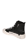 Resim Siyah Deri Kadın Sneakers