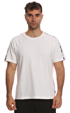 Resim Beyaz Kısa Kollu Yuvarlak Yaka Pamuk Erkek T-Shirt