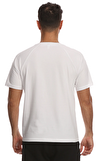 Resim Beyaz Kısa Kollu Yuvarlak Yaka Pamuk Erkek T-Shirt