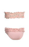 Resim Pembe Çiçek Desenli Bikini Set