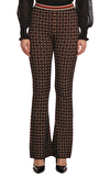 Resim Çok Renkli Karma Desenli İspanyol Paça Pantolon