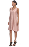 Resim Pudra Rengi Diz Üstü Elbise