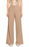 Resim Pudra Rengi Geniş Paça Pantolon