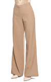 Resim Pudra Rengi Geniş Paça Pantolon