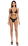 Resim Siyah Marka Logolu Askılı Bikini Üstü