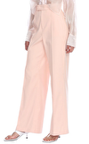 Resim Pembe Geniş Paça Pamuklu Pantolon