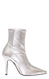 Resim Gümüş Sivri Burun Topuklu Bot