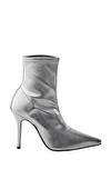 Resim Gümüş Sivri Burun Topuklu Bot