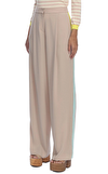 Resim Bej Geniş Paça Pantolon