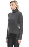 Resim Antrasit Örgü Uzun Kol Balıkçı Yaka Kaşmir Karışımlı Triko