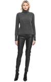 Resim Antrasit Örgü Uzun Kol Balıkçı Yaka Kaşmir Karışımlı Triko