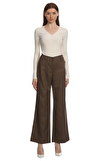 Resim Kahverengi Geniş Paça Pantolon