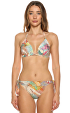 Resim Çok Renkli Karışık Desenli Normal Bel Bikini Üstü
