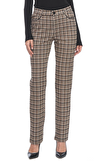 Resim Çok Renkli Ekose Geniş Paça Pantolon