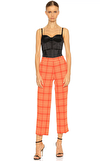 Resim Turuncu Kare Desenli Yünlü Pantolon