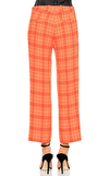 Resim Turuncu Kare Desenli Yünlü Pantolon