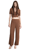 Resim Kahverengi İspanyol Paça Pantolon