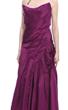 Resim Mor Straplez Yaka Maksi Gece Elbisesi
