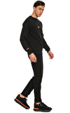 Resim Siyah Baskılı Uzun Kol Erkek Sweatshirt