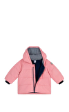 Resim Pembe Kapüşonlu Puff Mont
