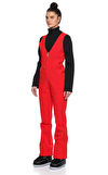Resim Kırmızı Kolsuz Normal V Yaka Kayak Tulumu