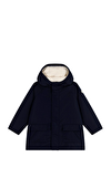 Resim Kapüşonlu Lacivert Parka