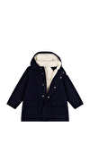 Resim Kapüşonlu Lacivert Parka