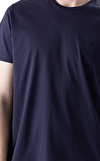 Resim Lacivert Kısa Kollu Yuvarlak Yaka Pamuk Erkek T-Shirt