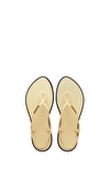 Resim Krem Luna Point Buttercream Parmak Arası Kadın Terlik