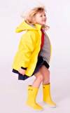 Resim İkonik Tasarımlı Unisex Sarı Çocuk Yağmurluk