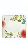 Resim Amazonia Tropik Desenli Kare Düz Tabak 27 cm