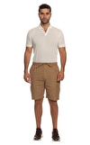 Resim Kahverengi Pamuklu Şort