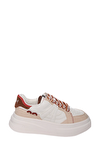 Resim Çok Renkli Deri Kalın Topuk Kadın Sneakers
