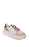 Resim Çok Renkli Deri Kalın Topuk Kadın Sneakers