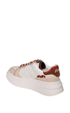 Resim Çok Renkli Deri Kalın Topuk Kadın Sneakers