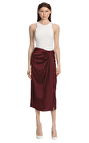 Resim Bordo Normal Bel Midi Etek