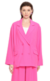 Resim Fuşya Uzun Kollu Blazer