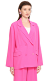 Resim Fuşya Uzun Kollu Blazer