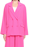 Resim Fuşya Uzun Kollu Blazer
