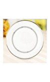 Resim Solitaire White Düz Tabak 23 cm